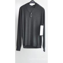 Männer V-Ausschnitt Pure Farbe Strick Pullover Pullover
